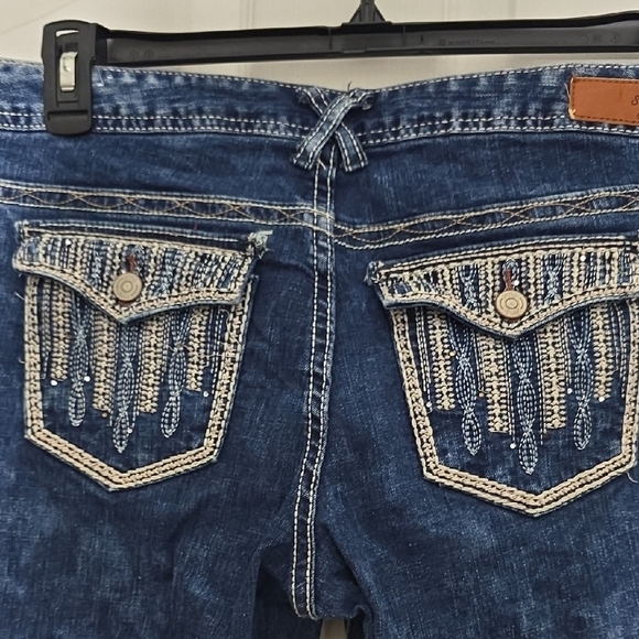 Series 31 Selena Dark Blue Boot Cut Embroidered Pocket Jeans Size 13 - Picture 9 of 13